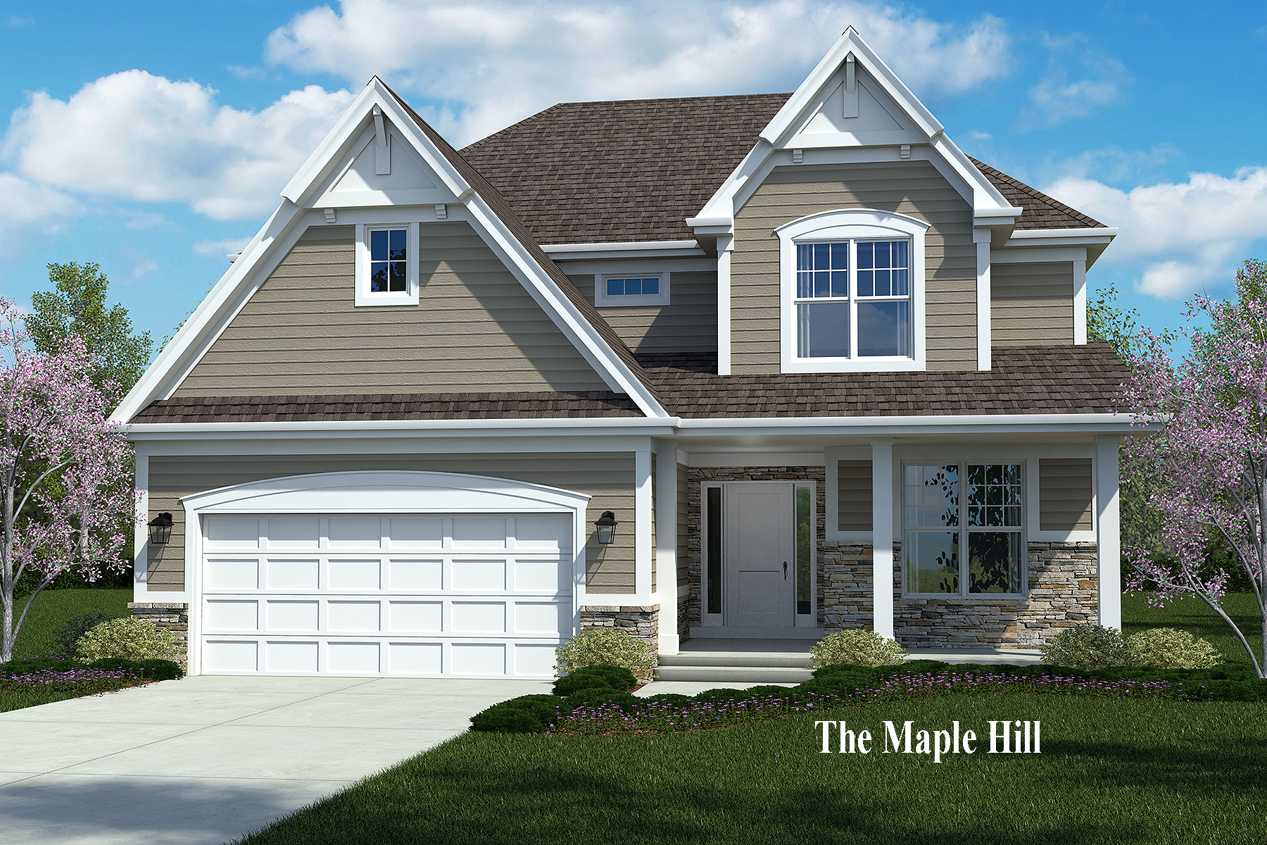 Maple Hill model for new home building with Airhart Construction