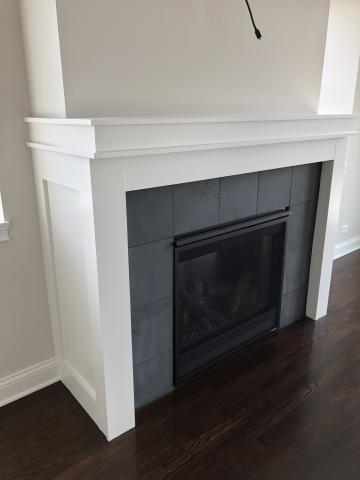 Fireplace with Bradley style mantle