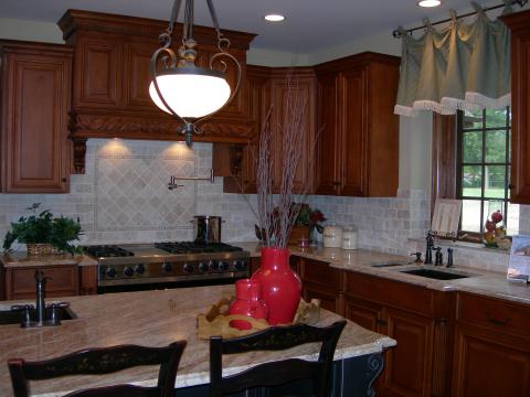 Custom - raised panel with custom wood hood